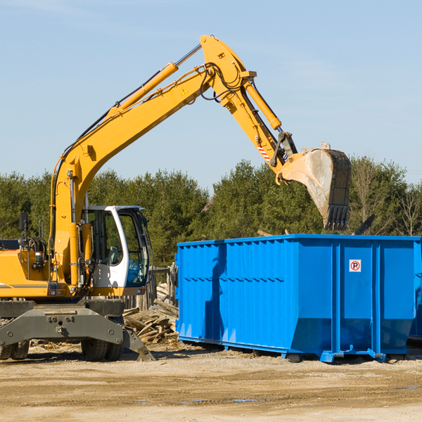 are there any restrictions on where a residential dumpster can be placed in Robbinsville